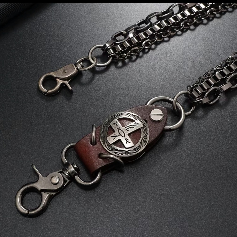 Silver Multi-Layer Chain Belt NWT - image 3